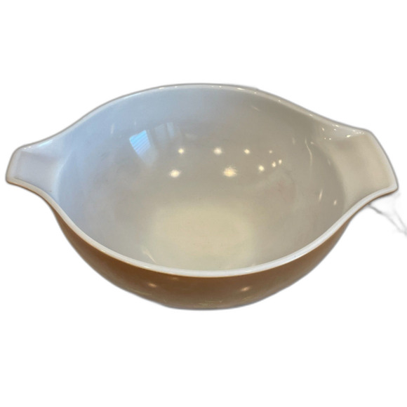 1970's 4Qt Early American Brown/Gold Cinderella Large 13" Pyrex Mixing Bowl #444 - Picture 5 of 9